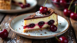 Schwarzwälder Kirsch-Käsekuchen mit Streuseln