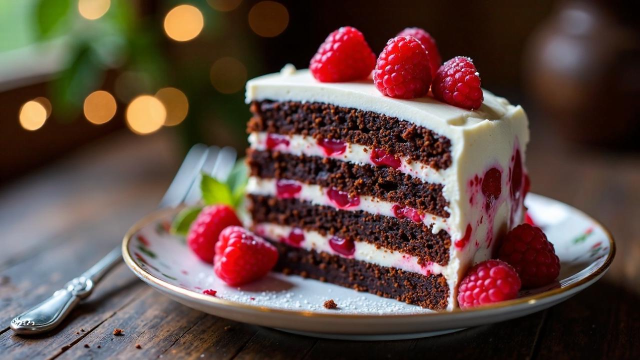 Schwarzwälder Kirschtorte mit Himbeeren