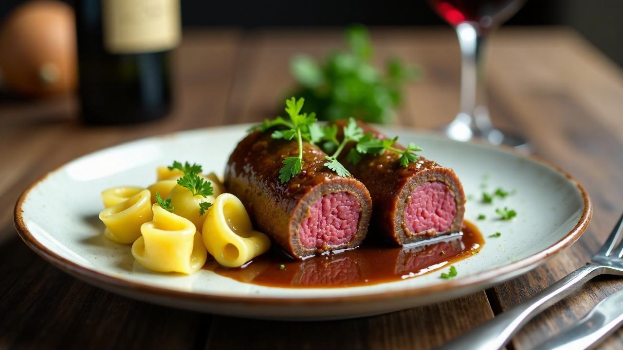 Schwäbische Rinderrouladen mit Spätzle