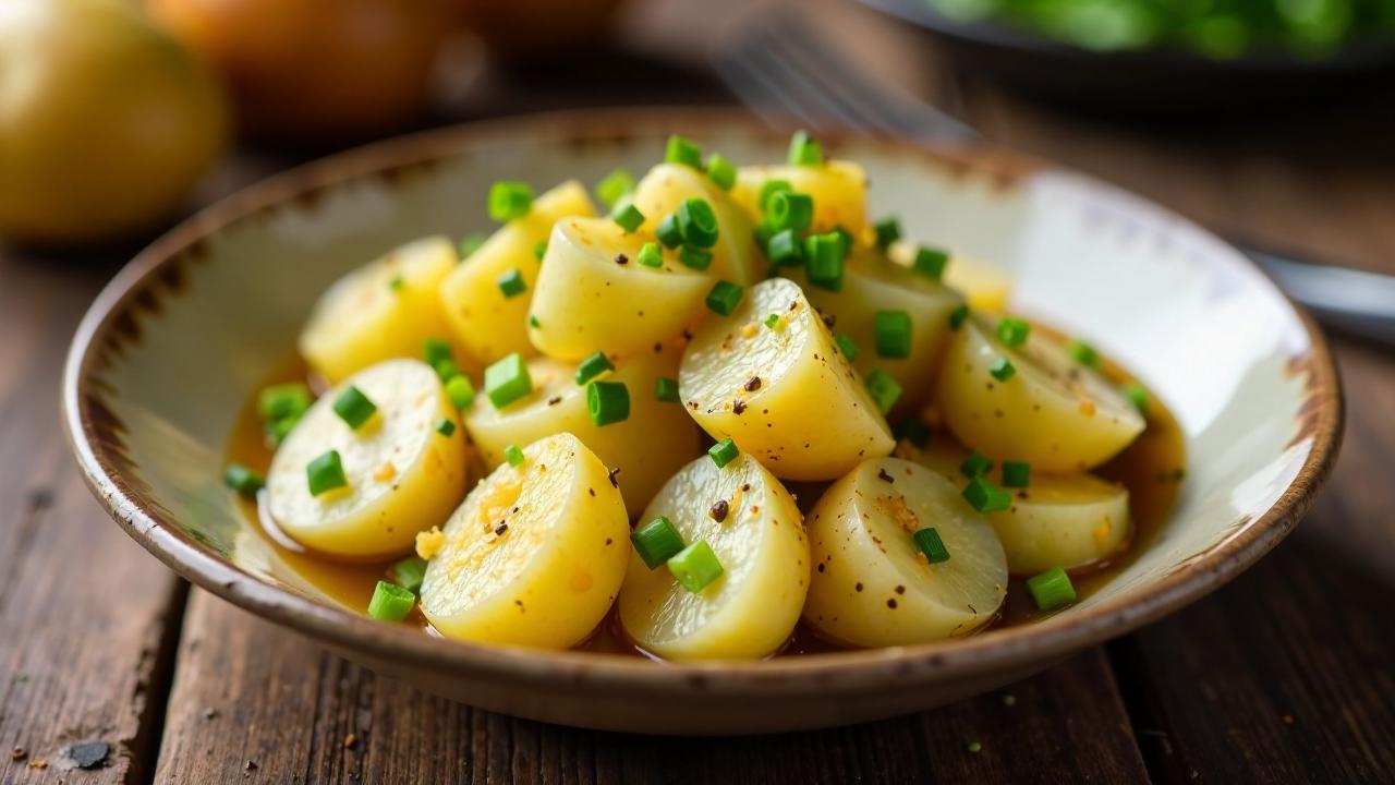 Schwäbischer Kartoffelsalat mit Brühe