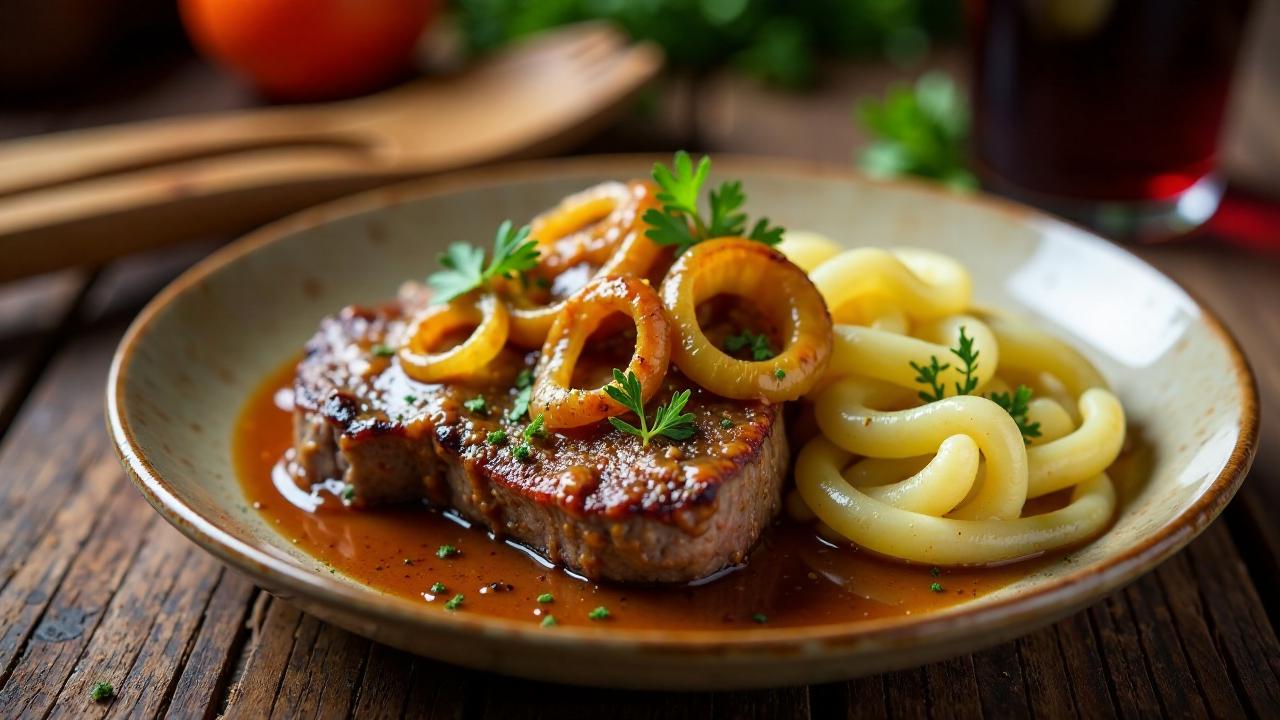 Schwäbischer Zwiebelrostbraten – Zarte Rindfleischscheiben