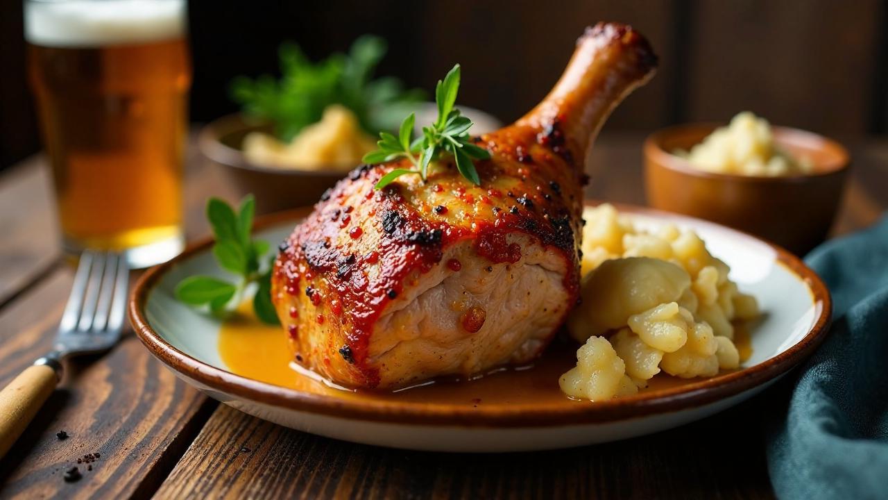 Schweinshaxe im Bratschlauch