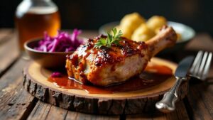 Schweinshaxe in Chili-Honig-Marinade