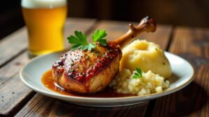 Schweinshaxe mit Biermarinade