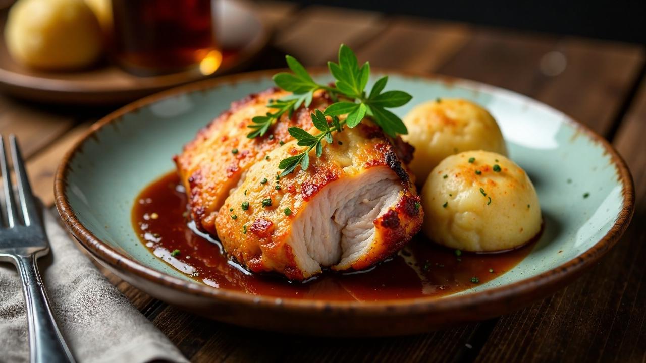 Schweinshaxe mit Kartoffelknödeln