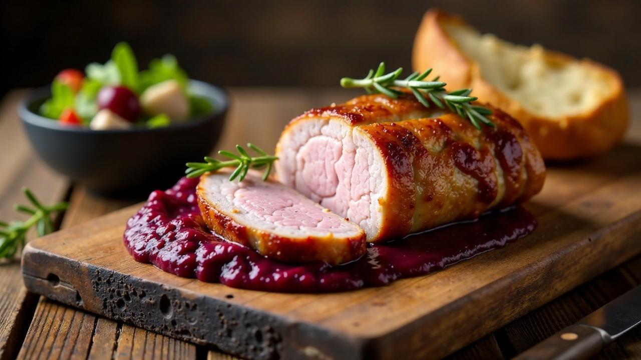 Schweinshaxe mit Rote-Bete-Stampf