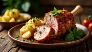 Schweinshaxe mit bayerischem Warmkartoffelsalat