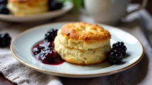 Scones mit Brombeermarmelade