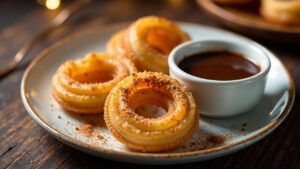 Süße Churros mit Schokoladensauce