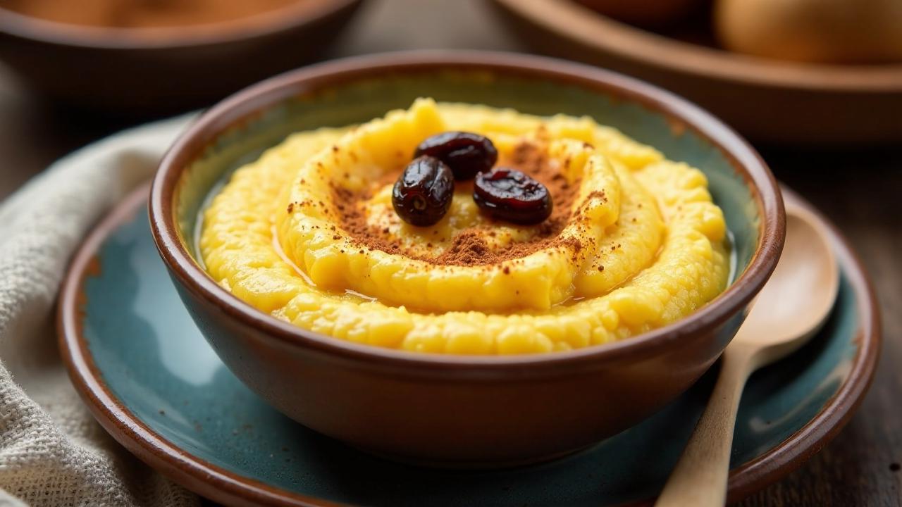 Süße Polenta mit Rosinen und Zimt