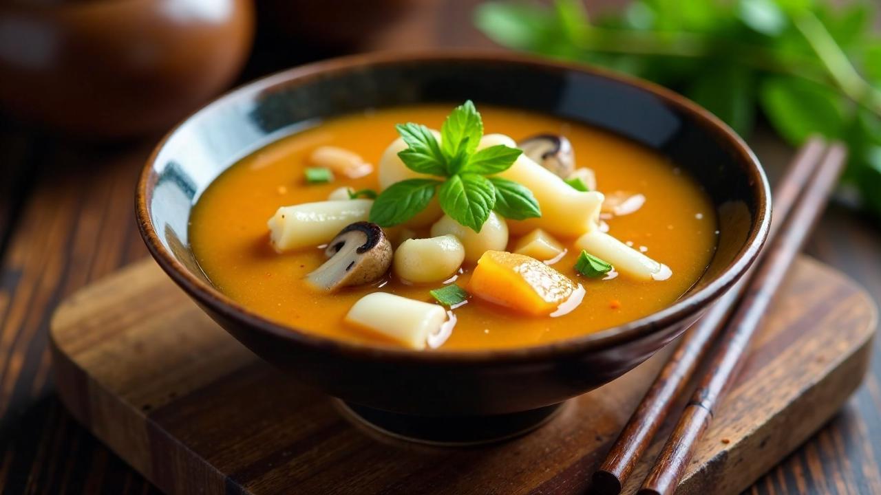 Seegurkensuppe mit Shitake-Pilzen