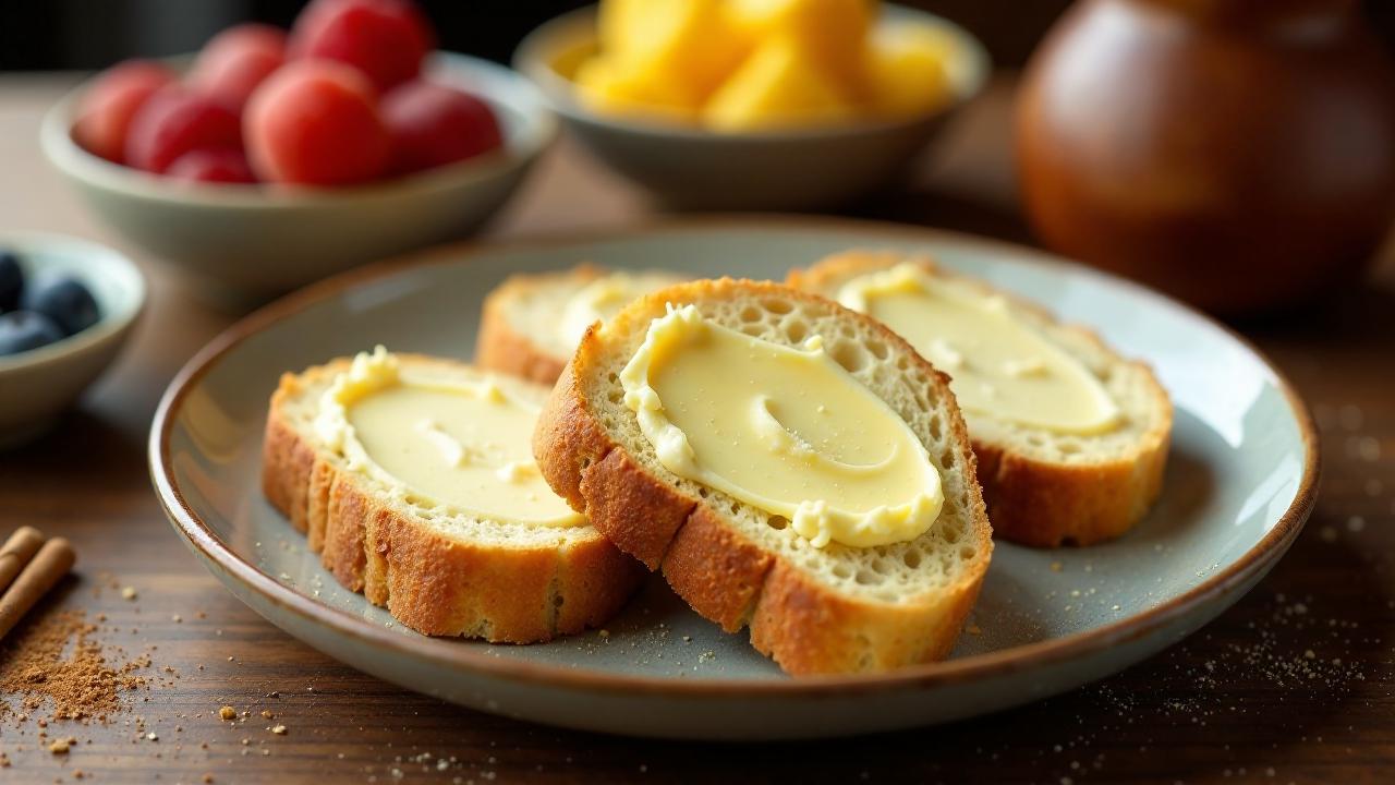 Seitli Qaymaq: Brot mit geschlagener Butter