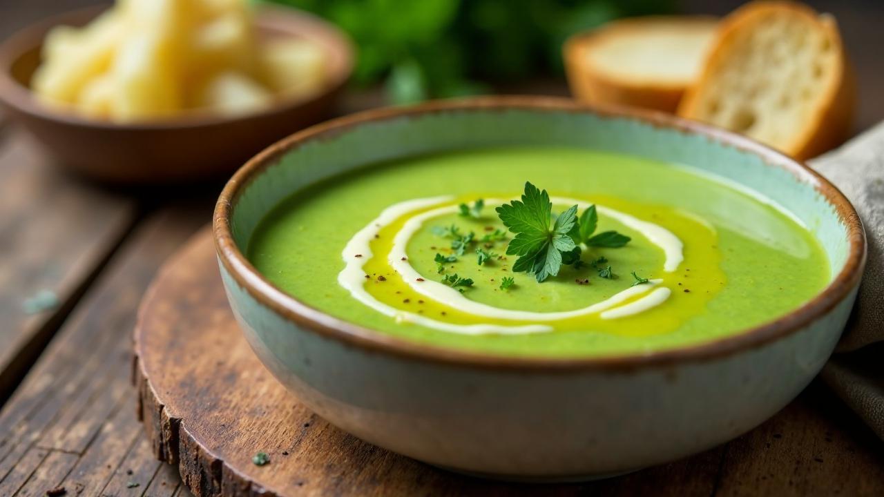 Sellerie-Ingwer-Suppe mit Kamelbrühe