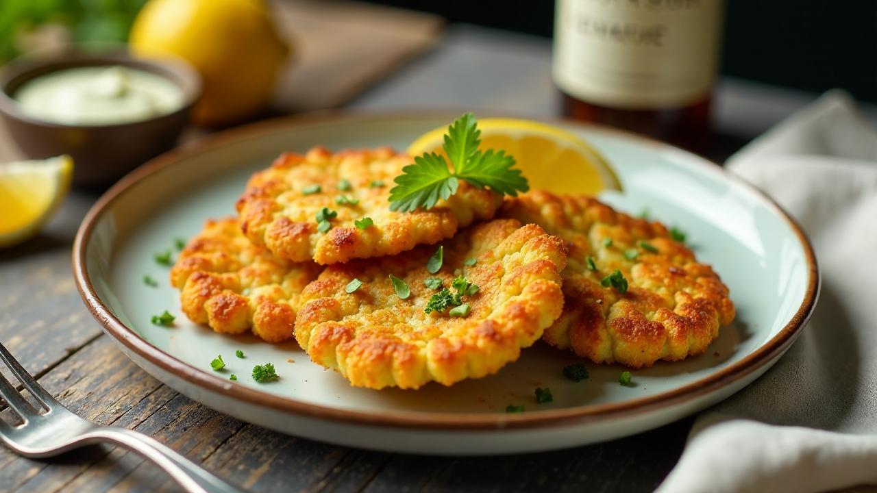 Sellerieschnitzel mit Kräuterdip