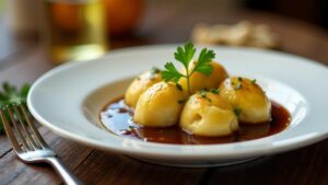 Semmelknödel in kräftiger Soße