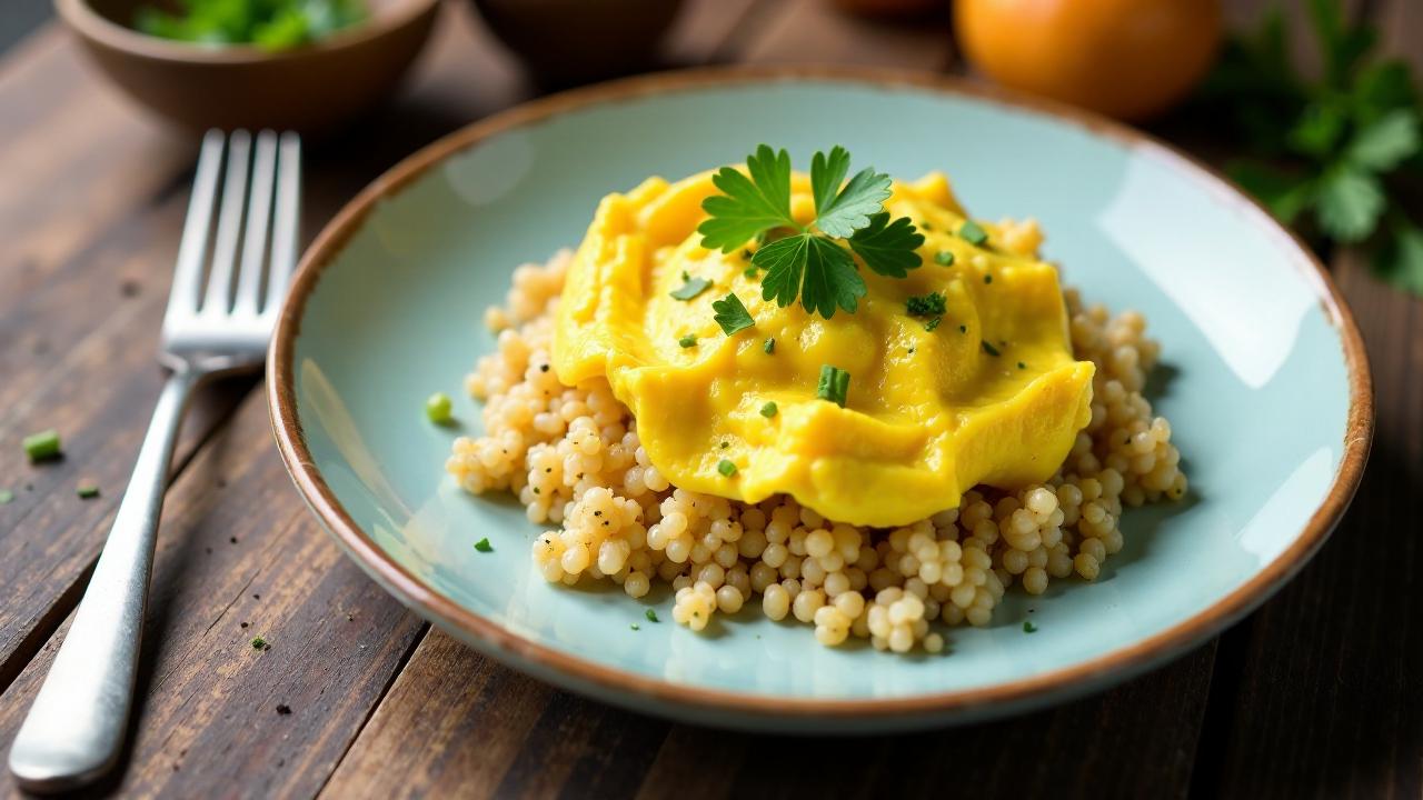 Senfeier mit Quinoa