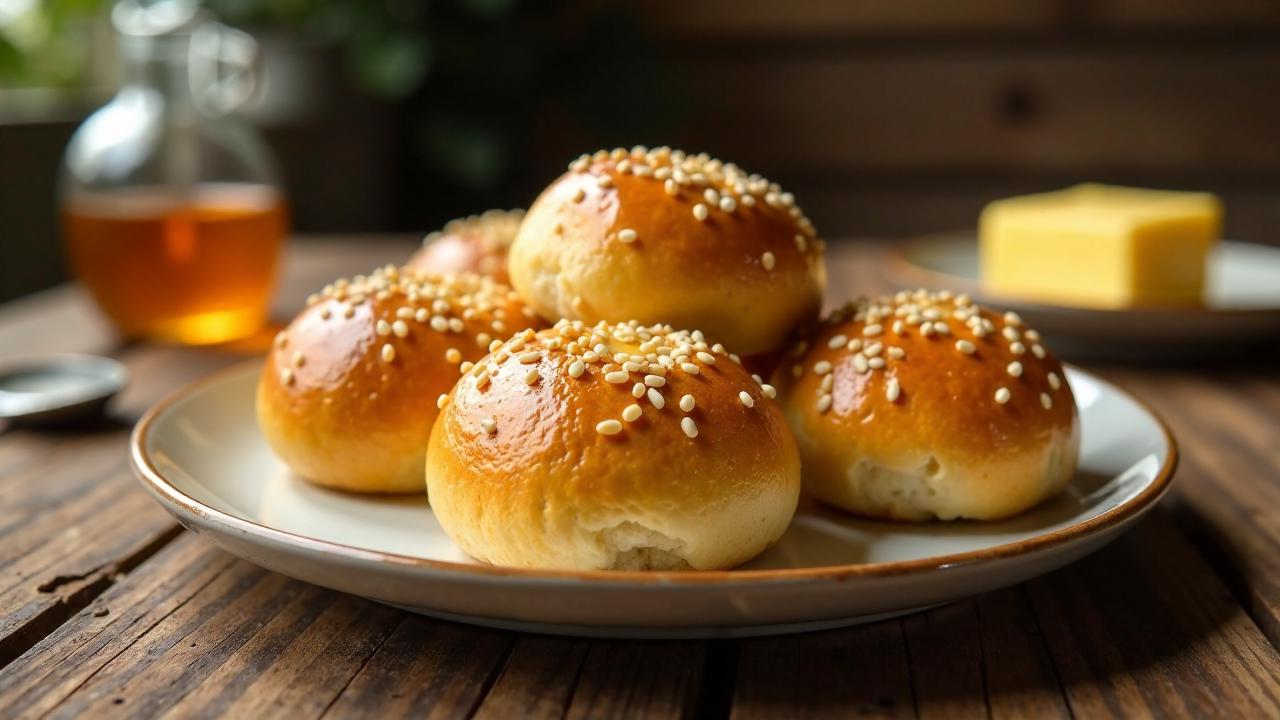 Sesam-Honig-Brötchen: Mild