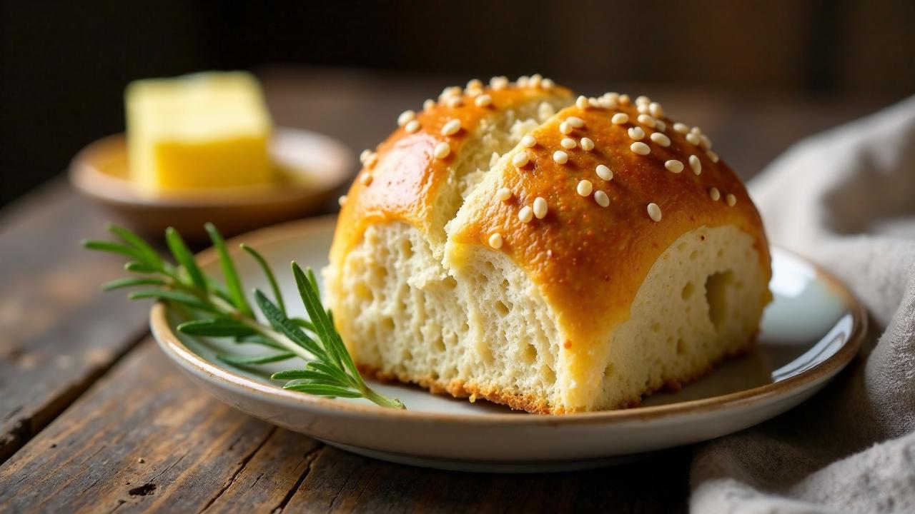 Sesambrötchen: Knusprig