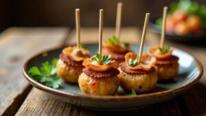 Setas con Ajo y Jamón-Pintxo