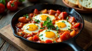 Shakshuka mit marokkanischen Gewürzen