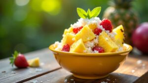 Shave Ice mit Tropenfrüchten