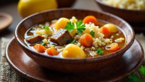 Shor-e-Nakhot: Reis-Lammsuppe