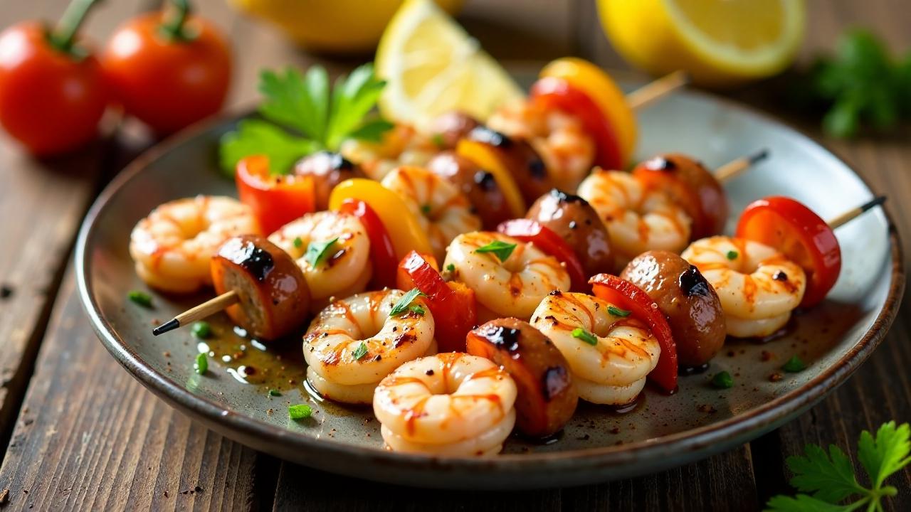 Shrimp and Sausage Skewers