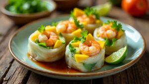 Shrimp und Mango Sommerrollen