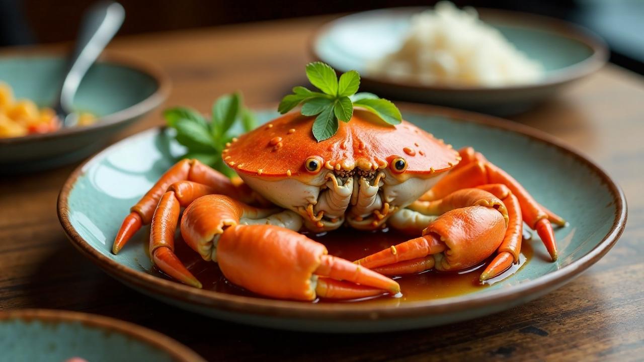 Singapurische gedämpfte Crab