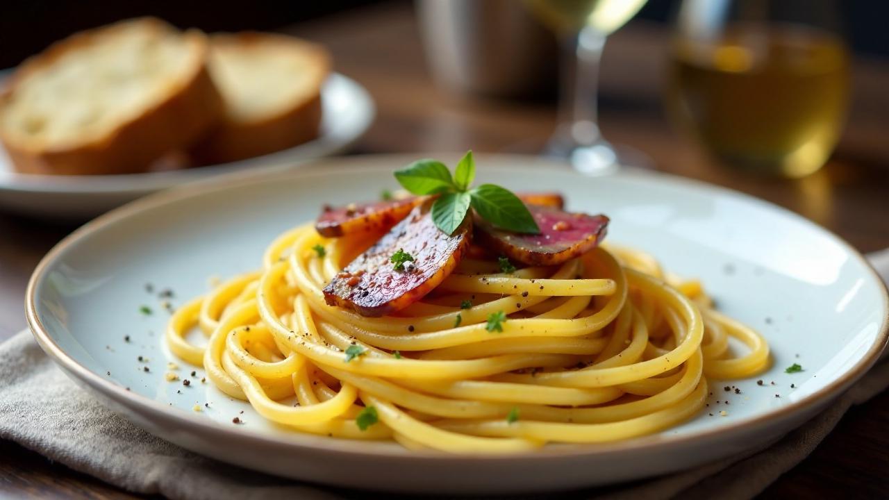 Skerpikjøt und Spaghetti Carbonara