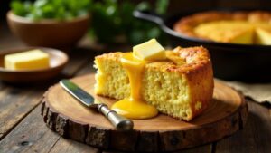 Skillet Cornbread with Honey Butter