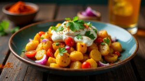 Smashed Potato Chaat