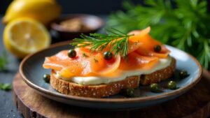 Smørbrød mit Räucherlachs