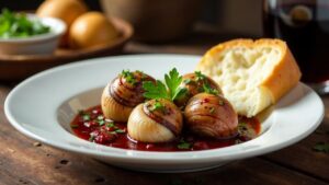 Snails Boubouristoi – Schnecken in Rotwein