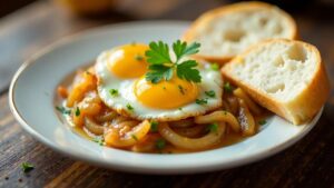 Soğanlı Yumurta: Eier mit Zwiebeln in Butter