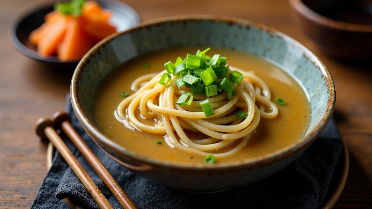 Soba-Nudeln mit Dashi-Brühe