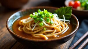 Soba Noodles: Buchweizennudeln in Brühe