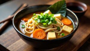 Soba Noodles – Buchweizennudeln in heißer Brühe