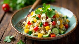 Solterito de Quinua: Quinoa- und Käse-Salat