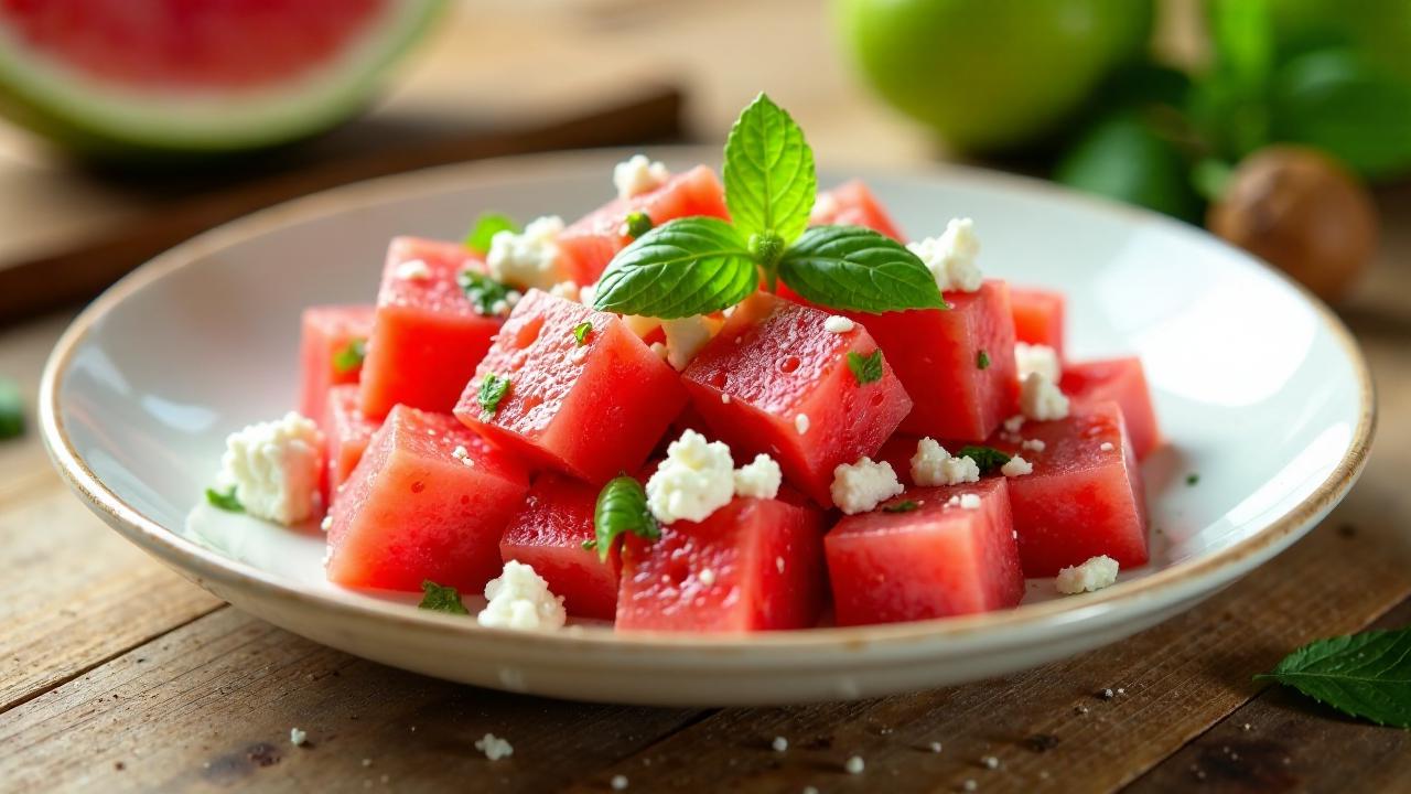 Sommerlichen Wassermelonen-Salat