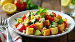 Sommerlicher Brotsalat mit Brotresten