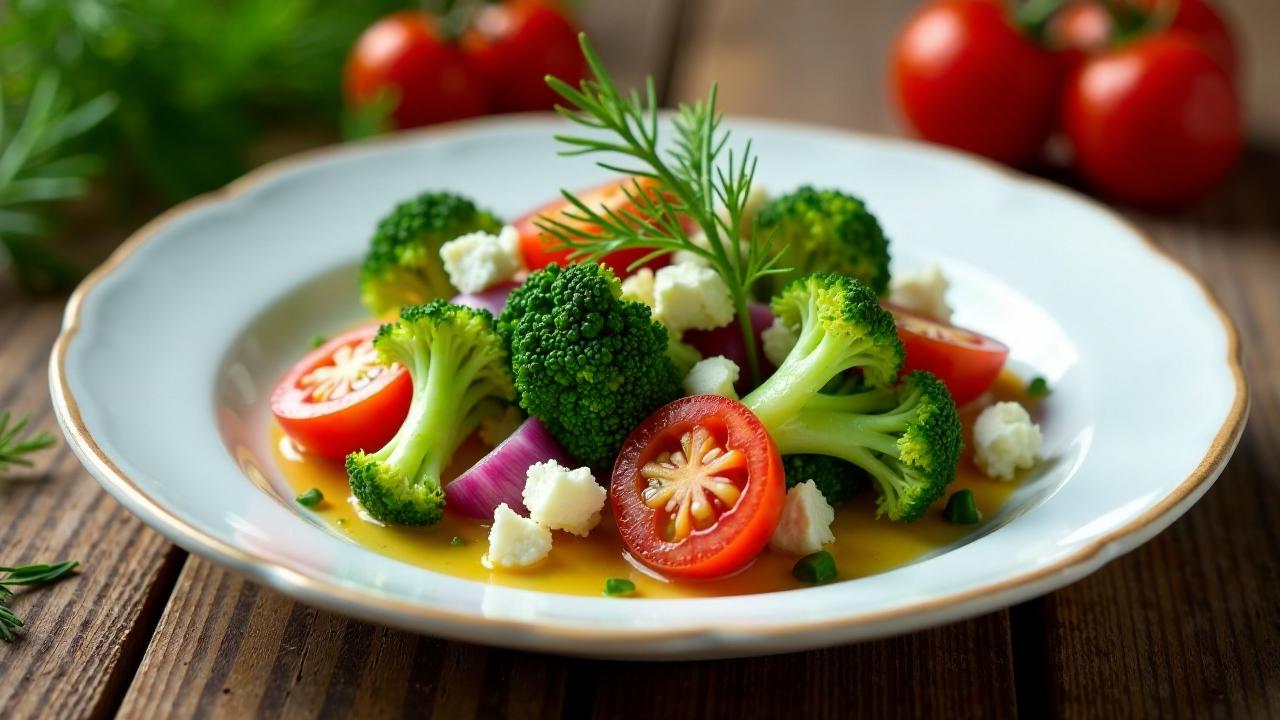 Sommerlicher Leberkäse-Brokkolisalat