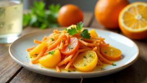 Sonnige Orangen- und Karottensalat