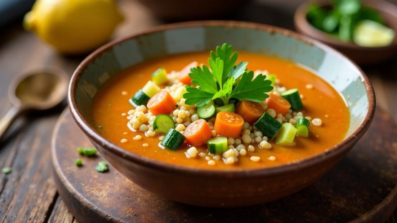 Sopa de Quinua: Quinoa-Gemüse-Suppe