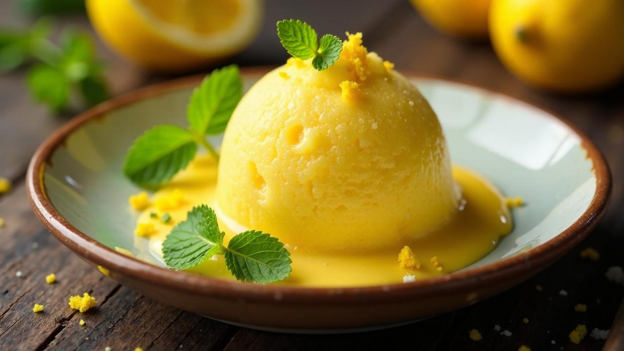 Sorbete de Limón: Zitronensorbet