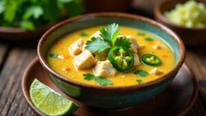 Soto Ayam: Hühnersuppe mit Kokosmilch