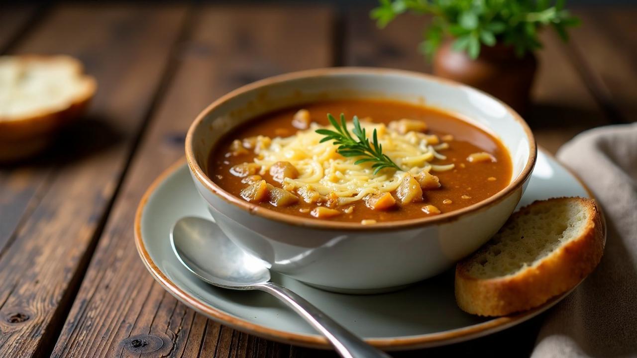 Soupe à l'Oignon: Französische Zwiebelsuppe