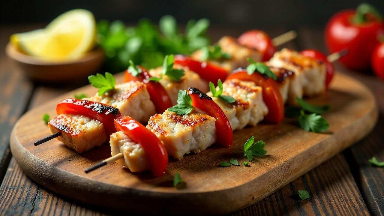 Souvlaki-Spieße mit Zitronenmarinade