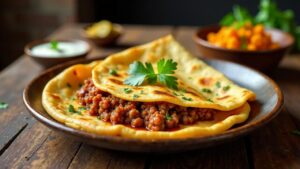 Soya Keema Paratha (Soja-Hack)