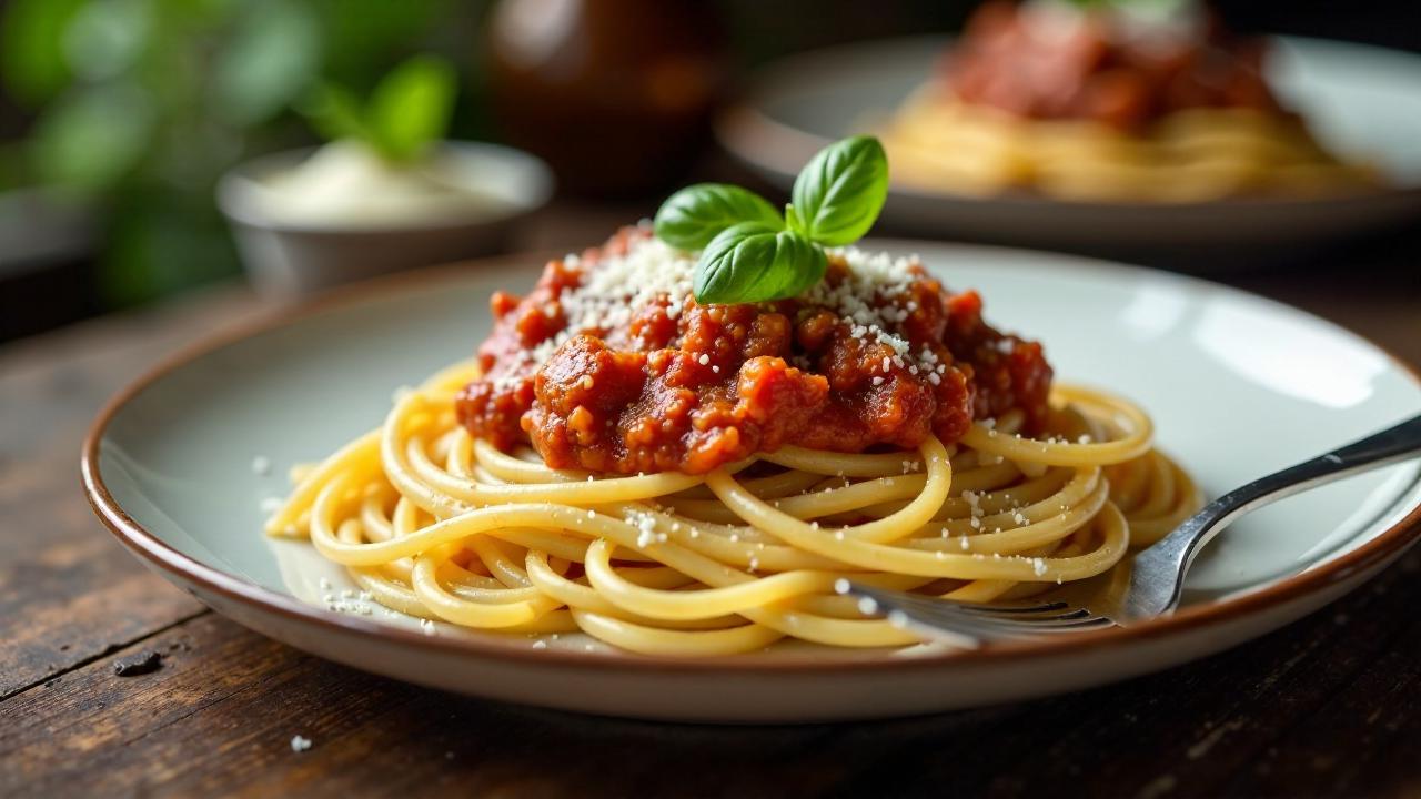 Spaghetti Bolognese mit Bayrisch-Rindsvedl